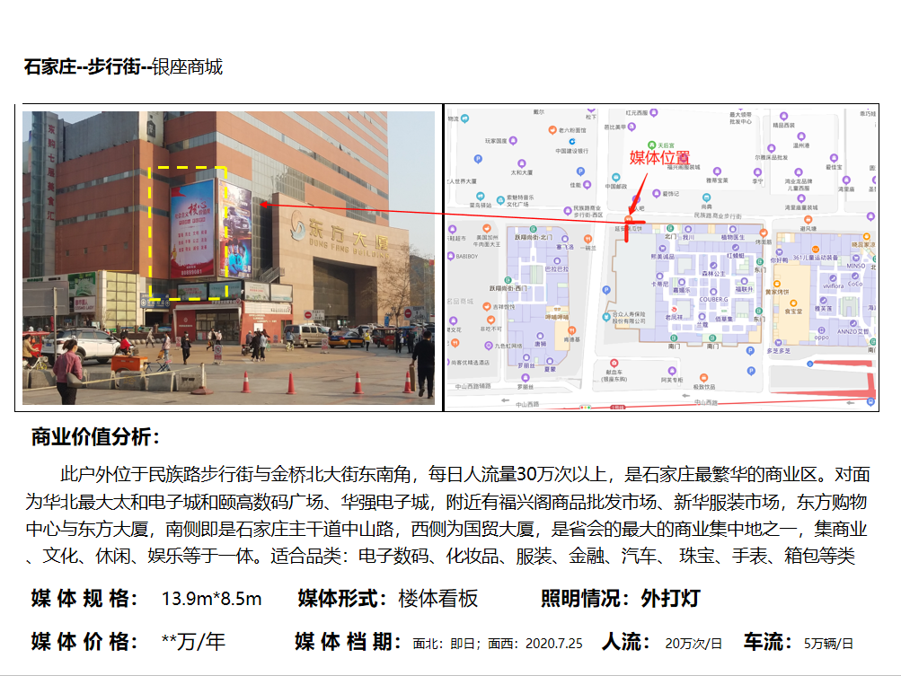 石家庄步行街大牌广告